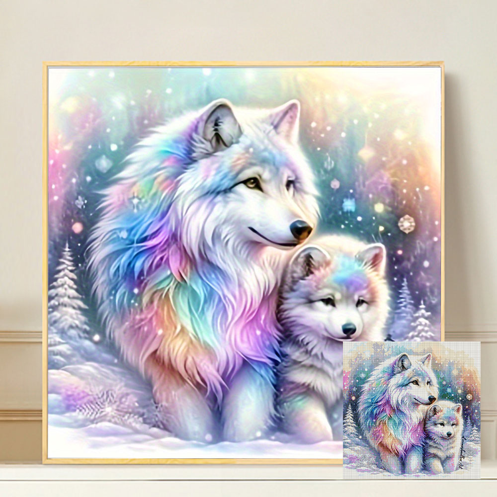 Photo Mosaic Print - Dierendiamantschilderij complete set volledige vierkante ronde