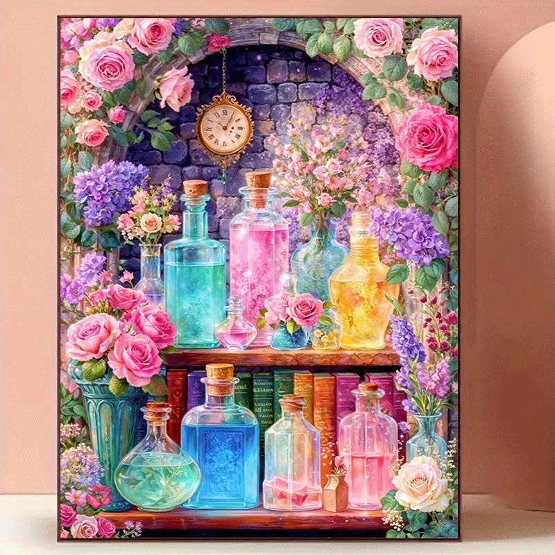 Photo Mosaic Print - Diamant schilderij kleurrijk bloemen-/taart-/schoonheidsthematiek, DIY diamant