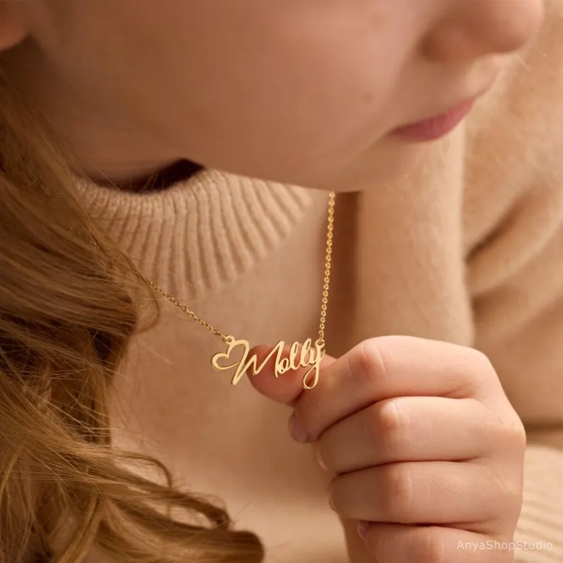 Aangepaste naam hart ketting v - Birth Flower Necklace recensie en prijs