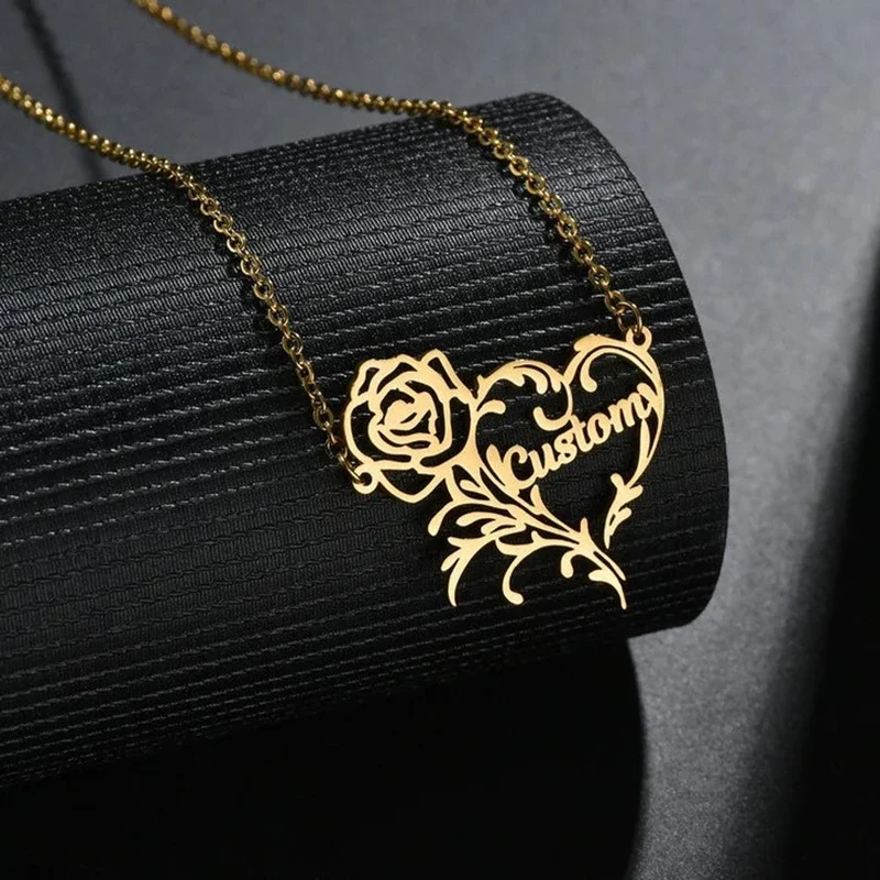 Aangepaste Naam Rose Hart Char - Birth Flower Necklace recensie en prijs